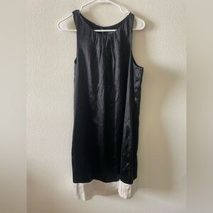 White House black market black and white mini tank top dress